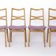 Lot de 4 chaises de salle à manger vintage, années 1960-1970, style allemand du milieu du siècle moderne, en hêtre