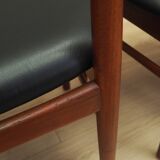 Set of four teak chairs, Danish design, 1960s, manufacture: Bruno Hansen, d