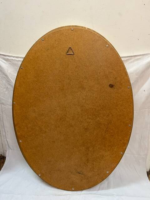 Oval gilded wood mirror 46 x 65