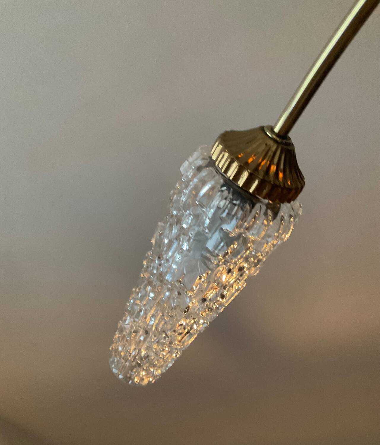 Vintage brass chandelier from the 50s-60s