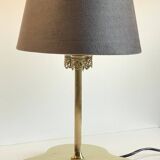 Chic brass lamp with vintage clover tray