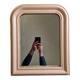 Vintage Louis Philippe style apricot table mirror 53 cm x 45 cm