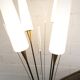 Floor lamp by René Mathieu for Maison Lunel 1950, brass and opaline.