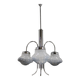 1960s Chrome Plated Chandelier with Murano Glass,  Italy