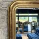 Large mirror 200/150cm Louis-Philippe 19th century, mercury glass overmantel for fireplace.
