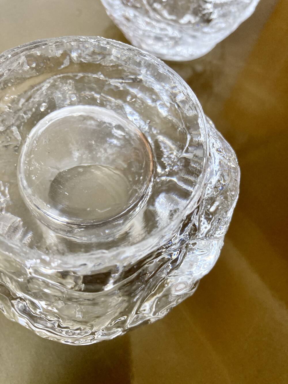 Pair of candlesticks "Snowball" – Ann Wolff for Kosta Boda, Sweden (1973)