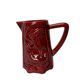 Saint Clement red earthenware pitcher with stork decoration circa 1940