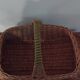 Vintage rectangular woven basket