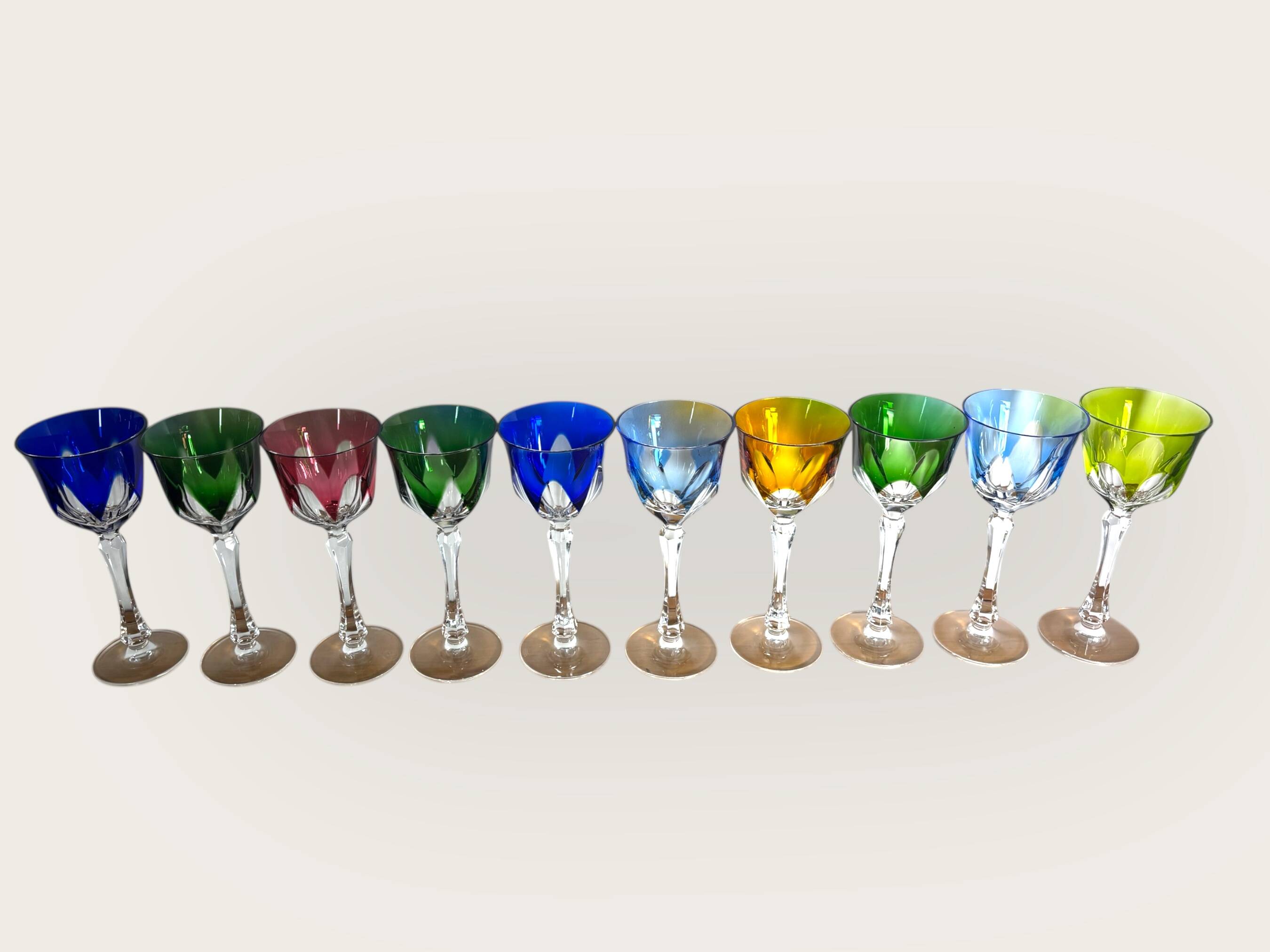 Roemer Crystal stemmed glasses, France color, XL