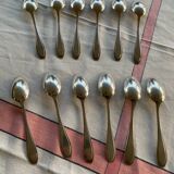 Set of 12 small silver-plated spoons