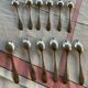 Set of 12 small silver-plated spoons