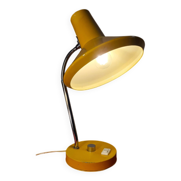 Lampe de bureau en métal jaune, 1960