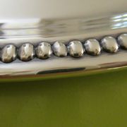 Oval silver-plated metal tray 33.5X24.5 Louis XVI style vintage very good condition