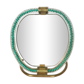 Miroir Barovier & Toso en verre de Murano, Italie - 22x23cm