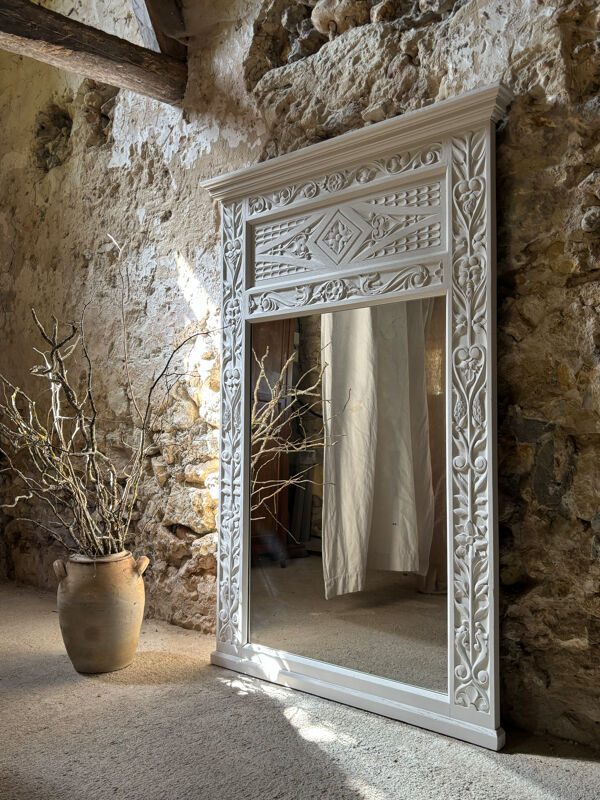 Grand miroir ancien de style Henri II