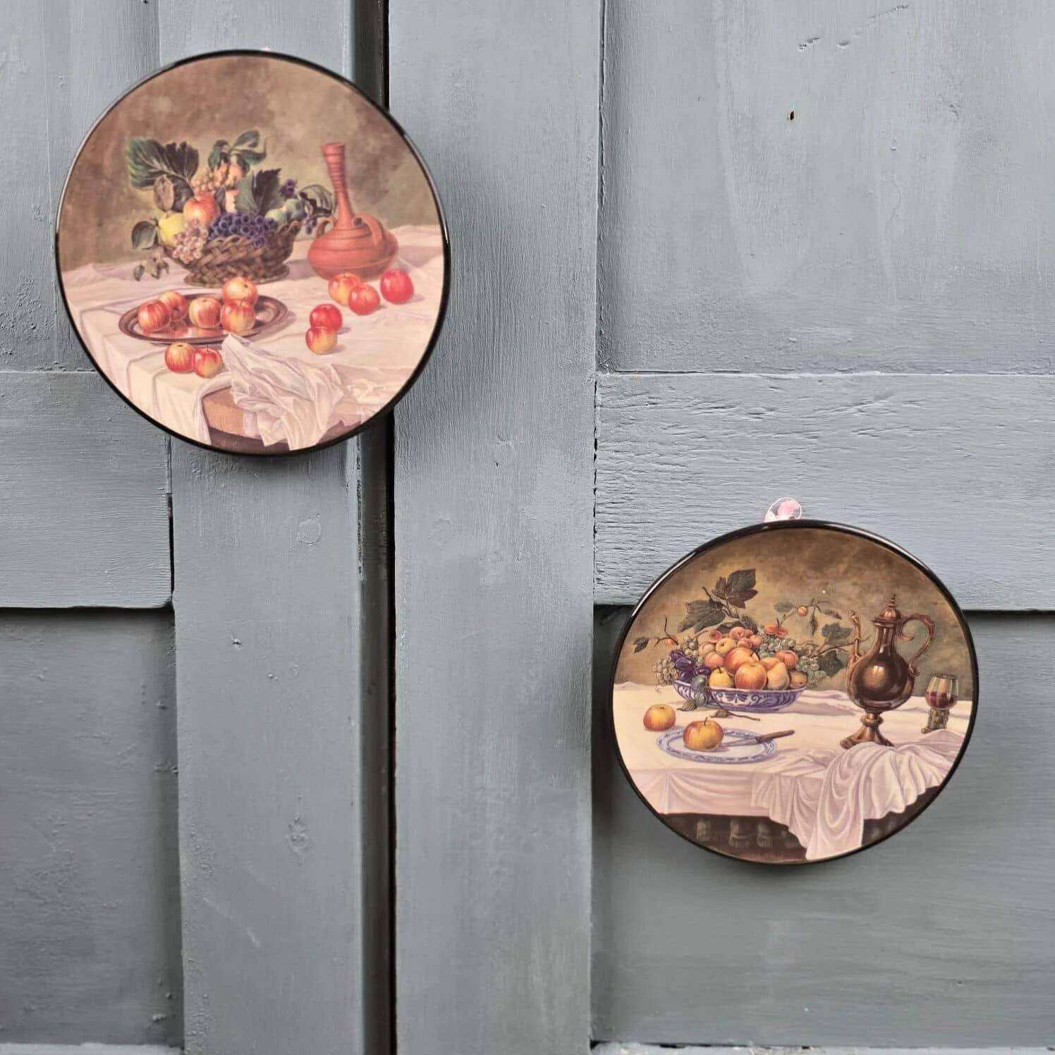 Set of 2 decorative plates ceraplat spain – still lifes