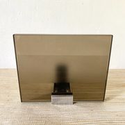New smoked glass and chrome wall light, 1970s