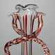 Vintage Murano blown glass soliflore vase 50-60 Filigrana/Zanfirico