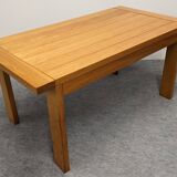 Maison Regain extendable table in solid elm, 1970s-1980s