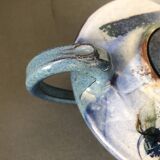 Glazed terracotta teapot