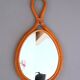 1960s rattan drop mirror