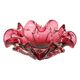 Vintage Red Murano Glass Fruit Bowl Organic 23cm