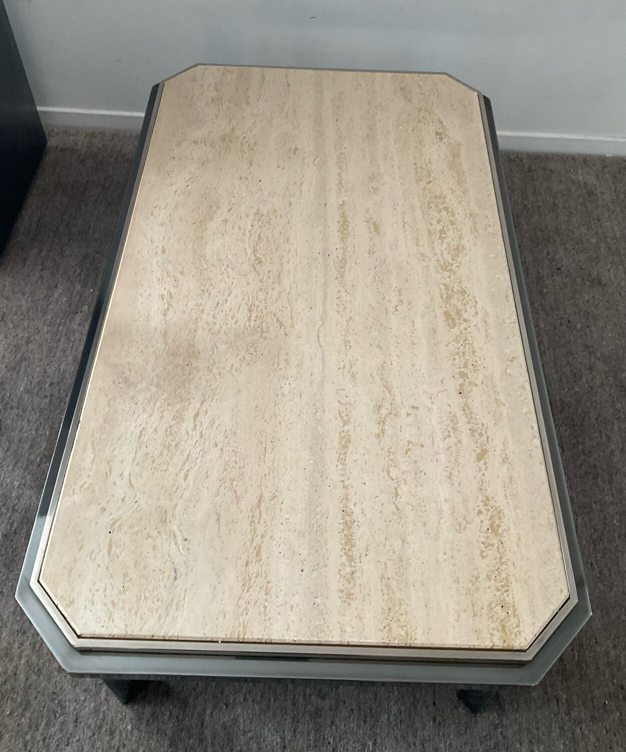 Travertine coffee table in the 70s