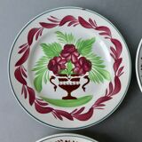 4 Sarreguemines flat plates from the 1900s