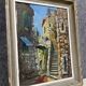 J. Baracco : huile sur panneau rue du Sud de la France vers 1940