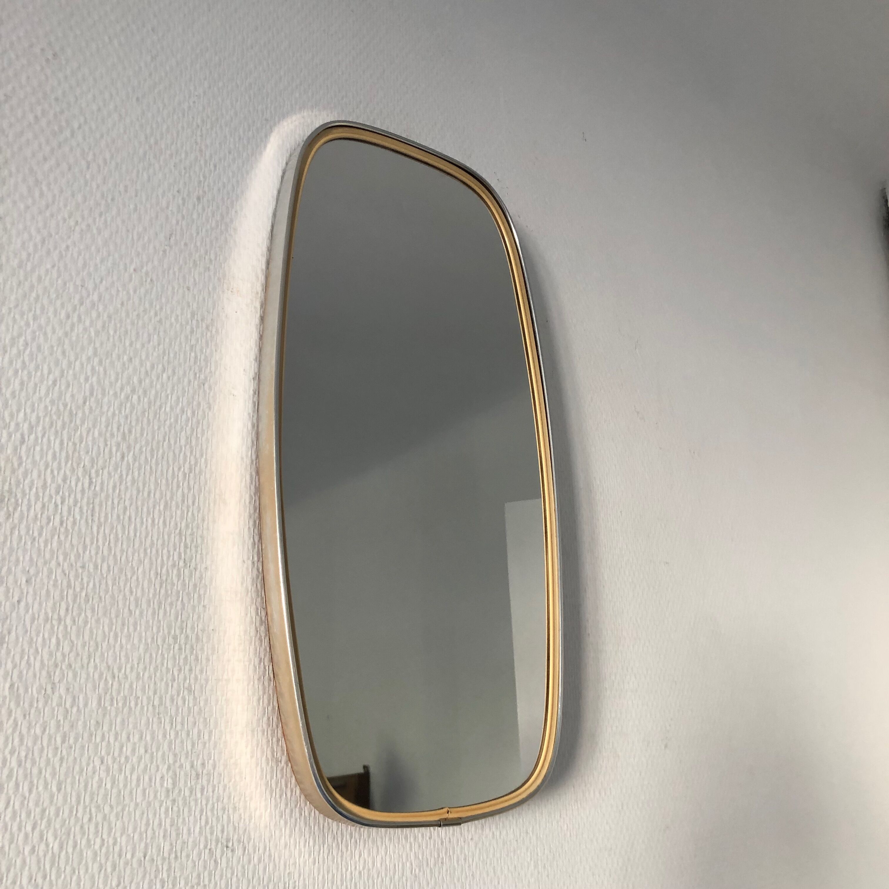 Mirror 46 x 24 cm vintage 1960