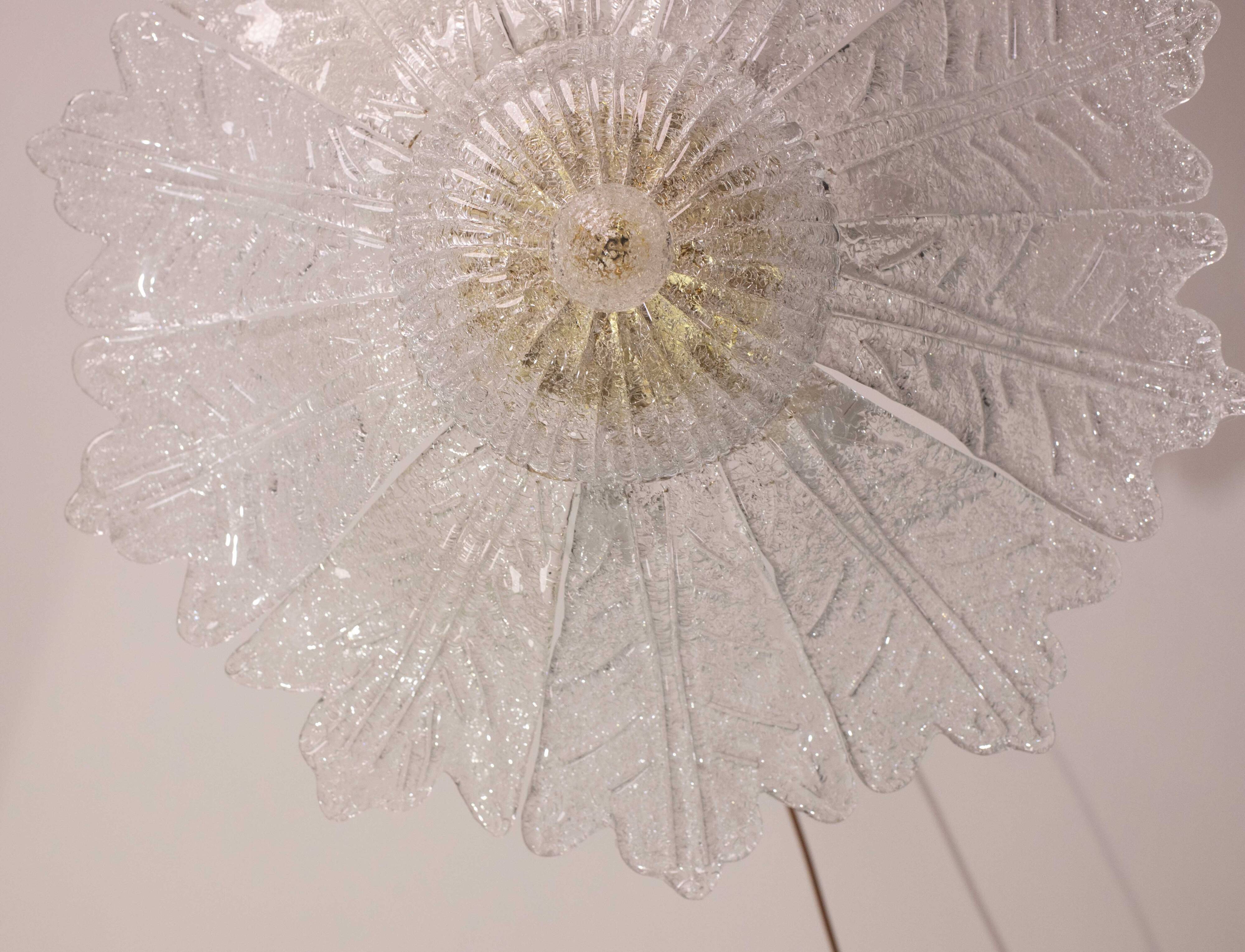 Palmetta, Italian Murano Glass Ceiling Light or Flush Mount, 1970s
