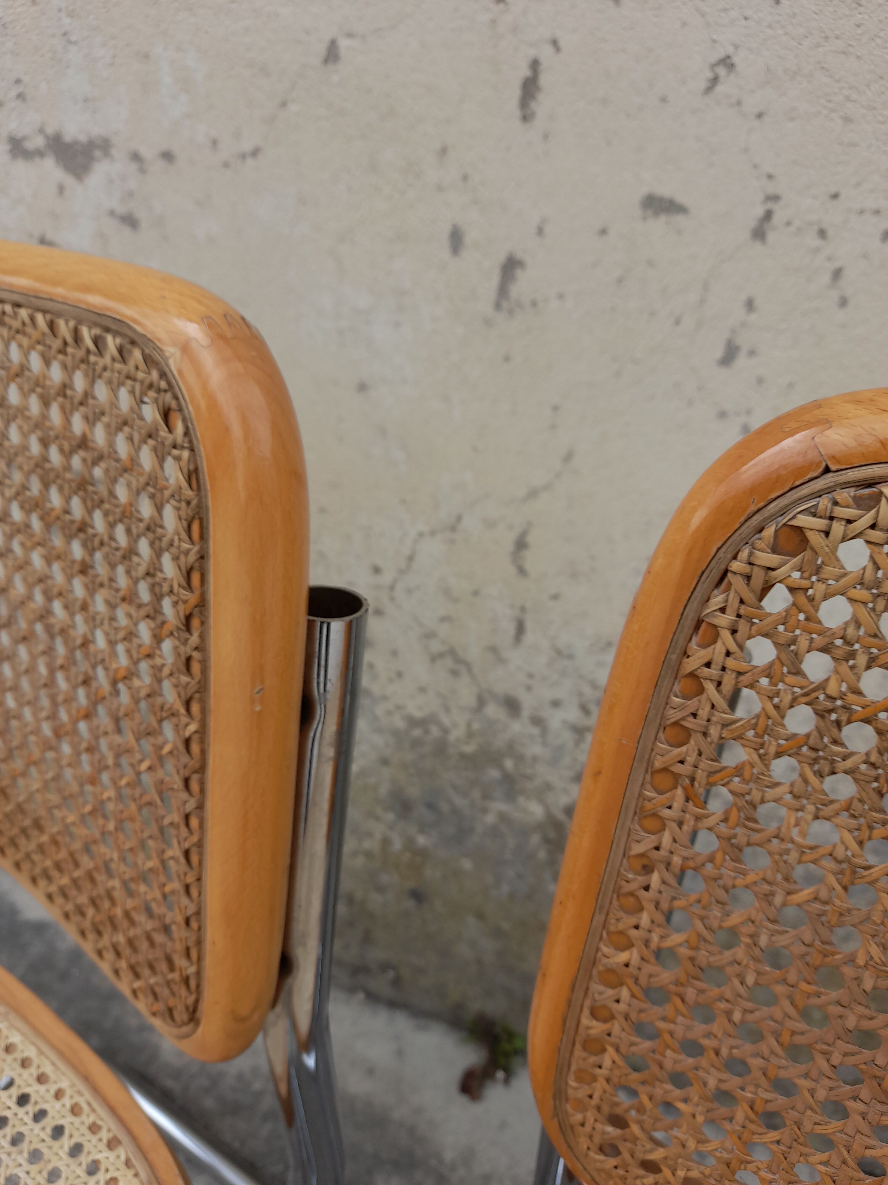 Pair of chairs B32 Marcel Breuer italy