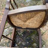 Set of 2 wooden armchairs and canage