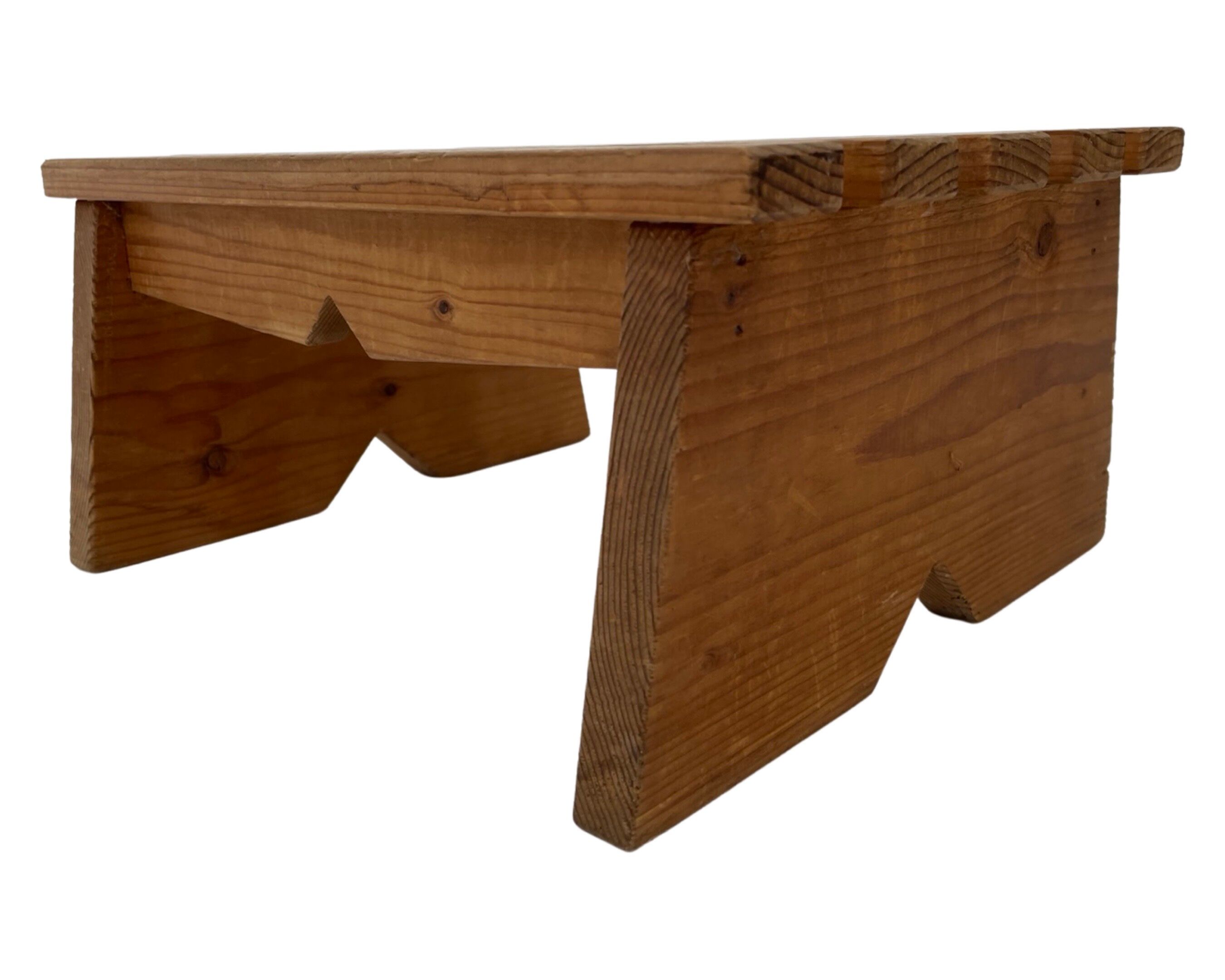 Vintage brutalist footstool minimalist design