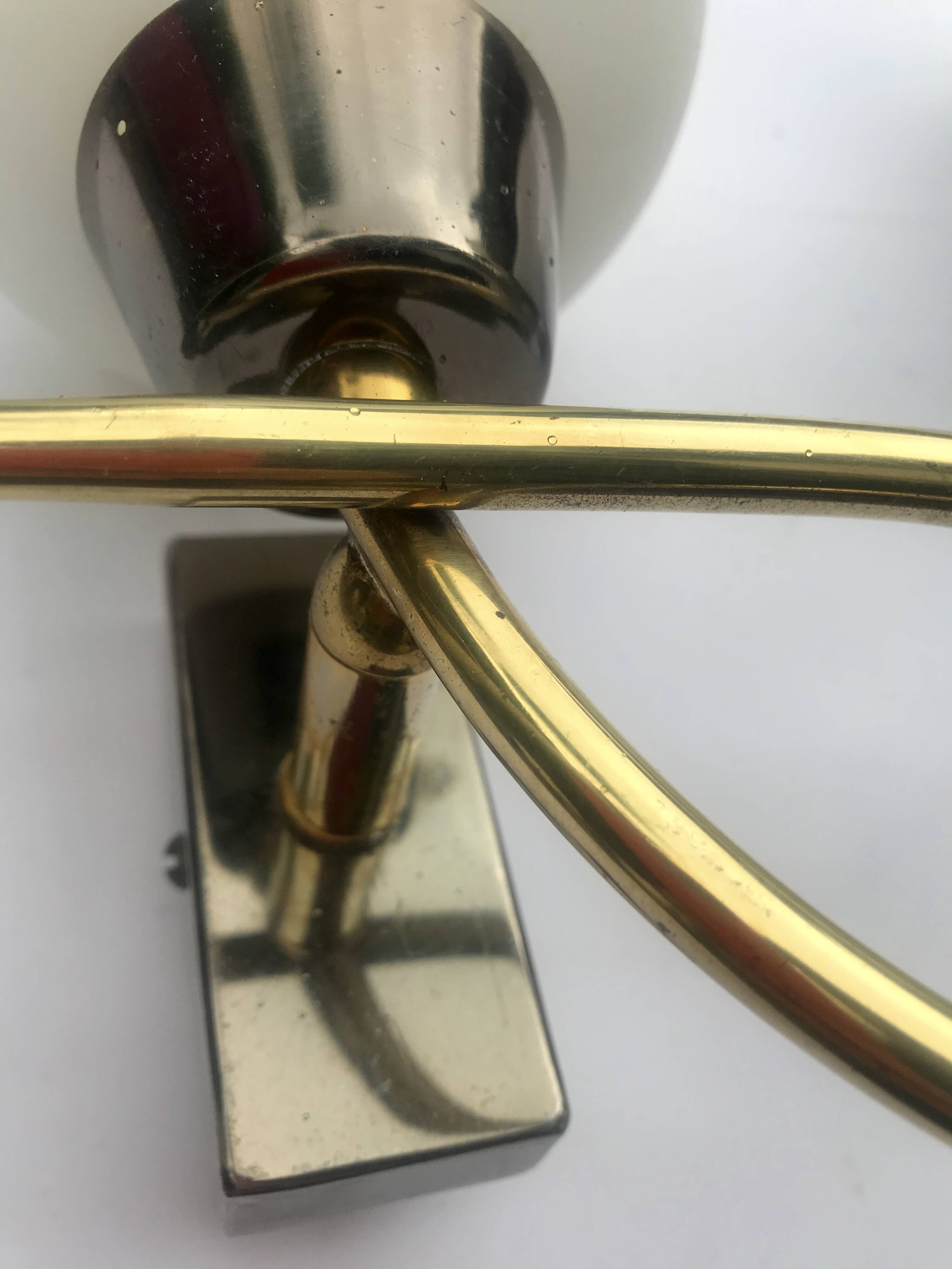 Pair of opaline sconces