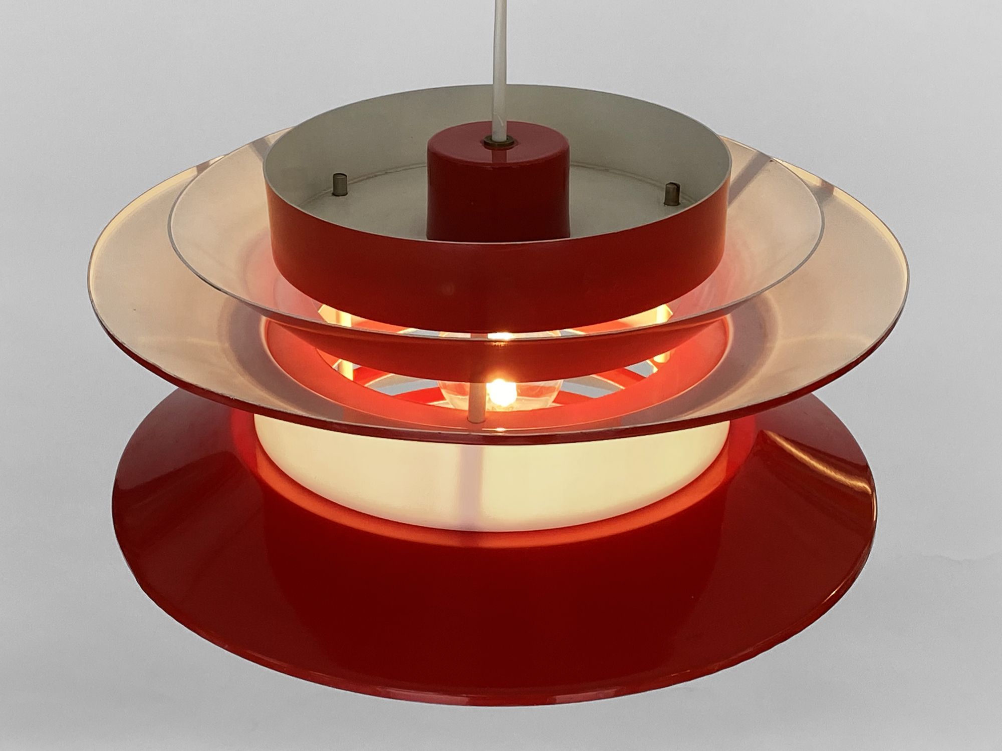 Pendant light "Trava" by Carl Thore for Granhaga Metallindustri. Sweden 1970s