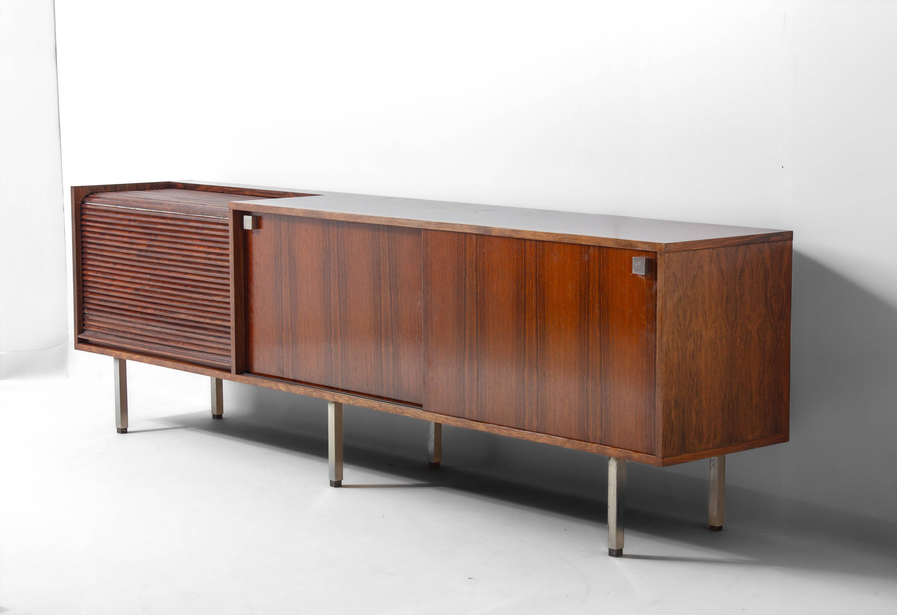 Rare mid-century sideboard bar unit in teak by Belform, 1960