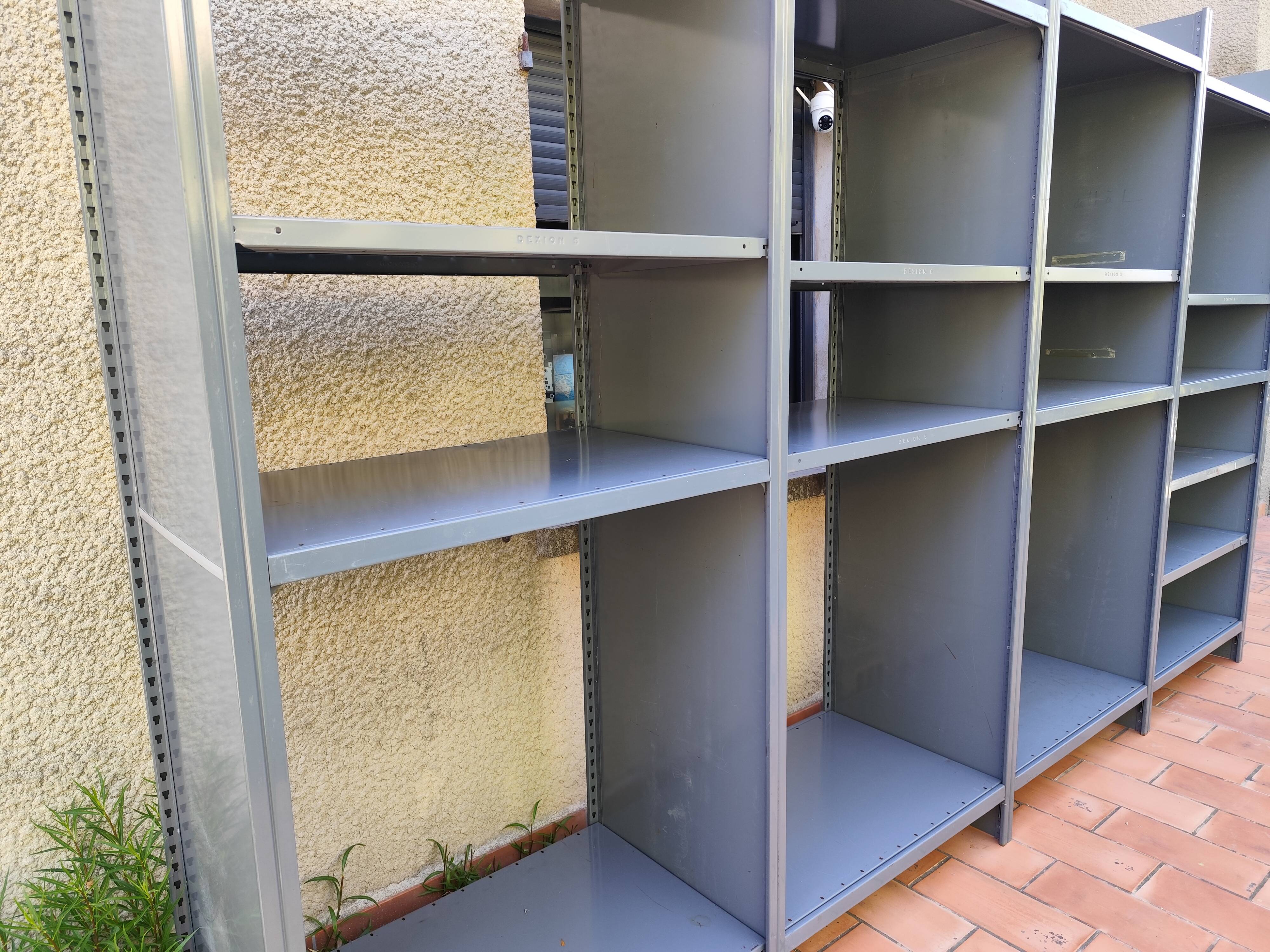 Vintage Dexion modular industrial shelving