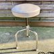 Stool tripod swivel workshop height adjustable skai & chrome vintage 60s