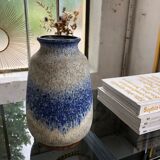 Vase Scheurich bleu moucheté
