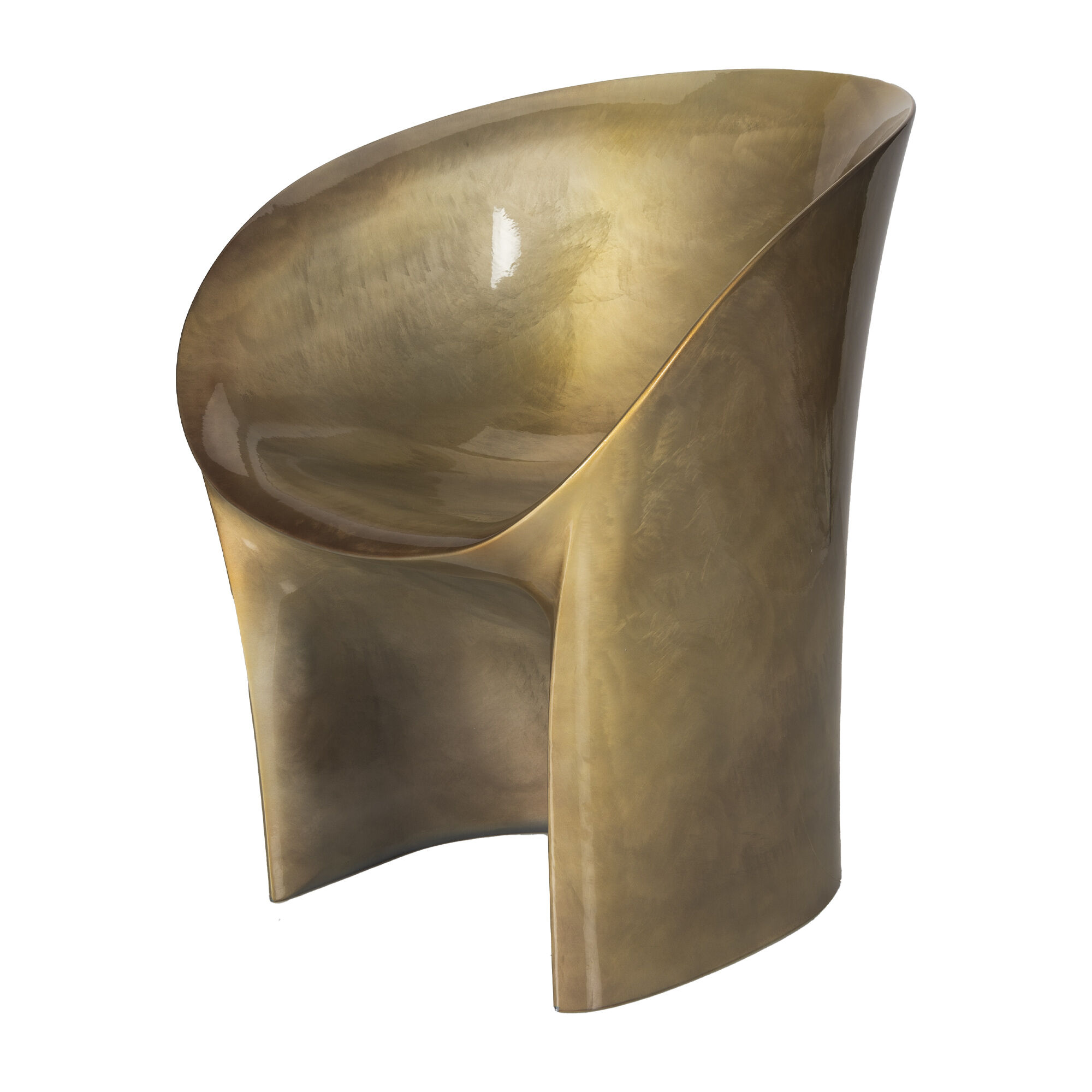 Gold Metallic Moon Armchair by Tokujin Yoshika for Moroso