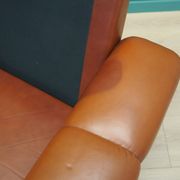 Fauteuil en cuir, design danois, années 1960, production : Danemark
