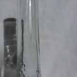 Glass bottle carafe with pineapple diamond tip decoration