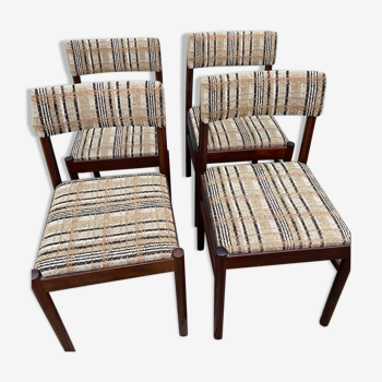 Ensemble de 4 chaises scandinave vintage