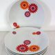 6 Assiettes Plates Seltmann Weiden West Germany 70's