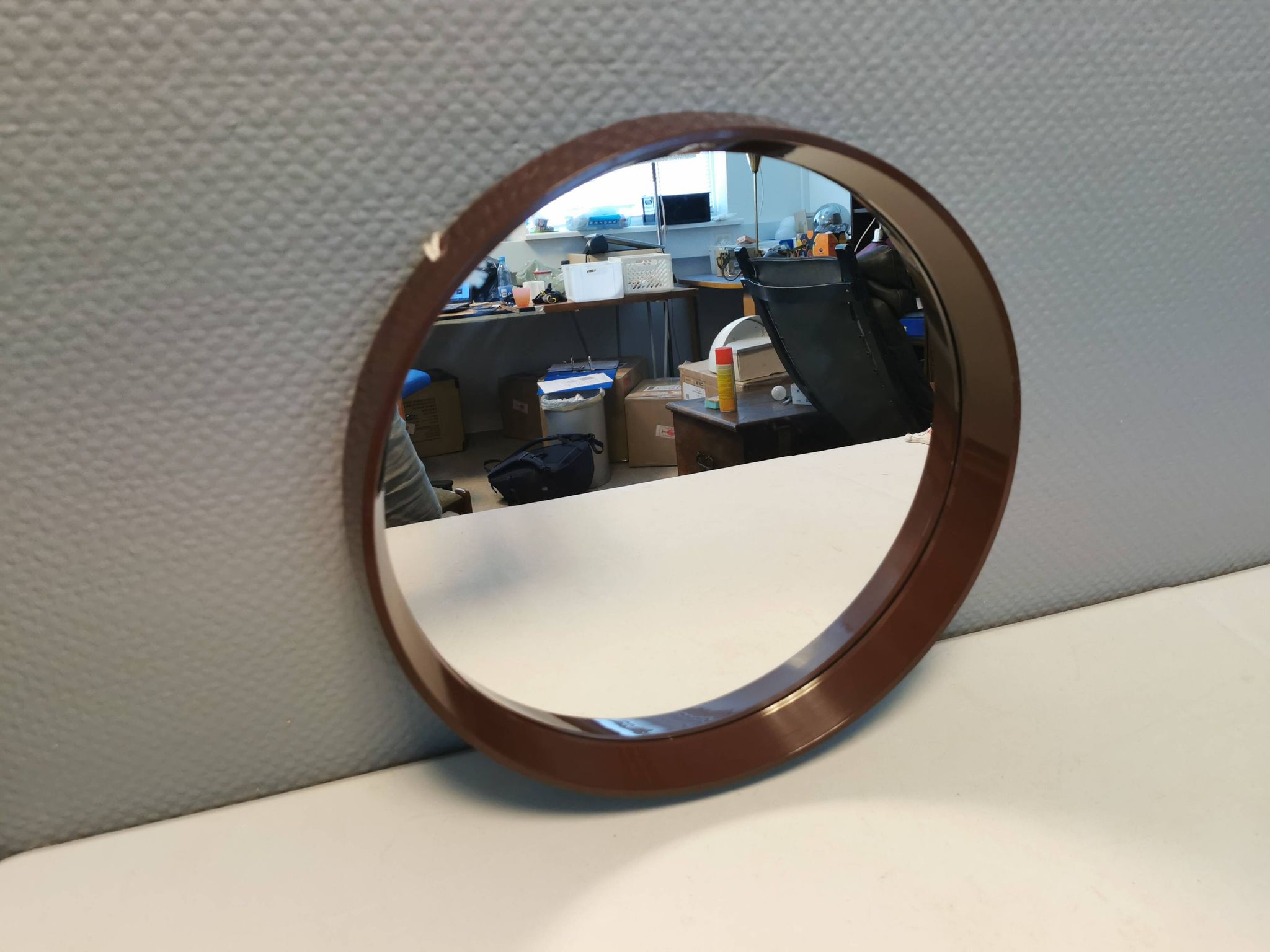Miroir rétro des années 1970, de Danish Design, fabriqué au Danemark.