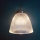 Brass swan neck wall light and prismatic glass tulip vintage porcelain rosette