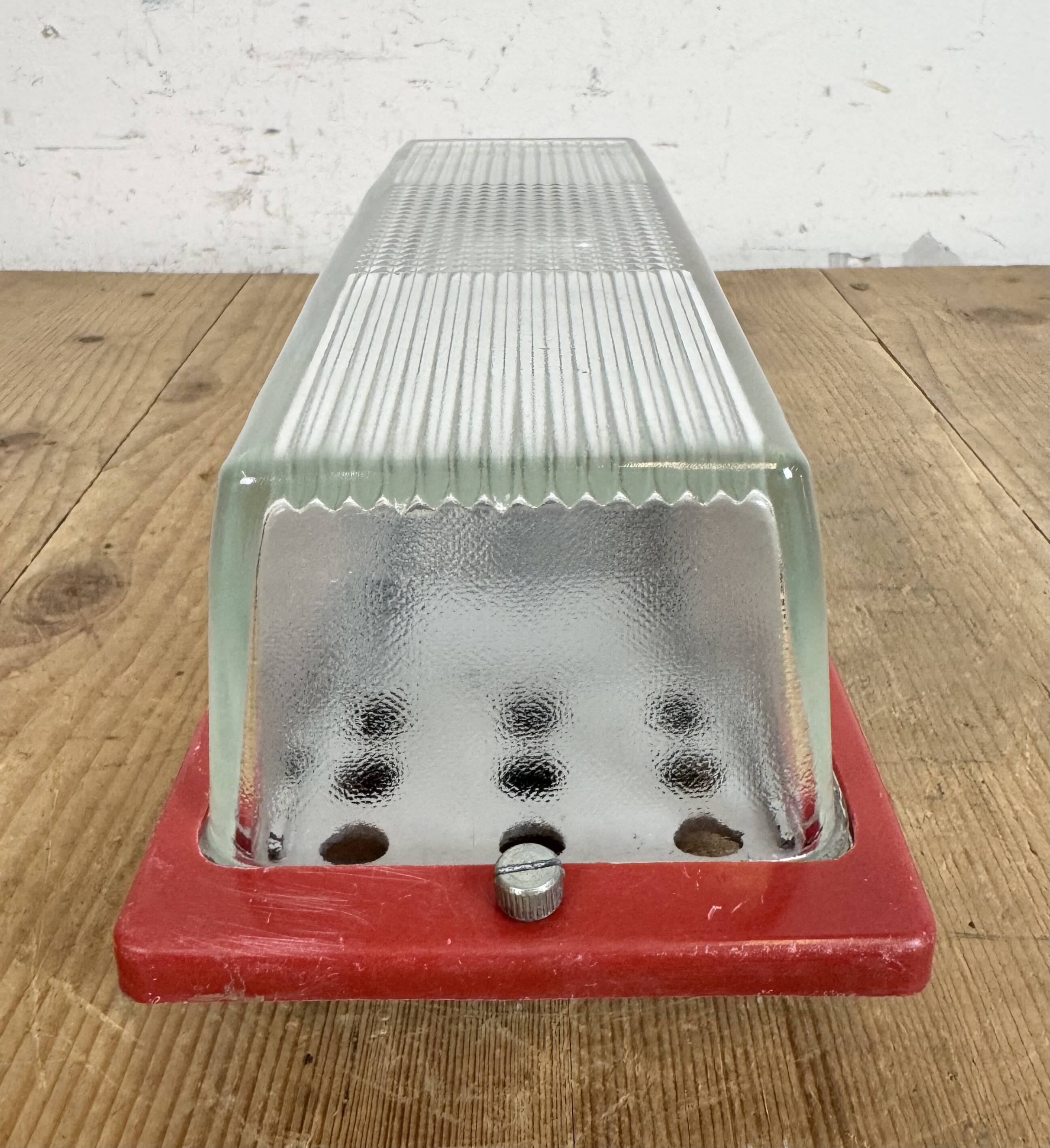 Red Industrial Bakelite Wall Light from Elektrosvit, 1970s