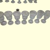 Set of 40 La Rochère Amitier crystal glasses from the 19th century + 8 replacements