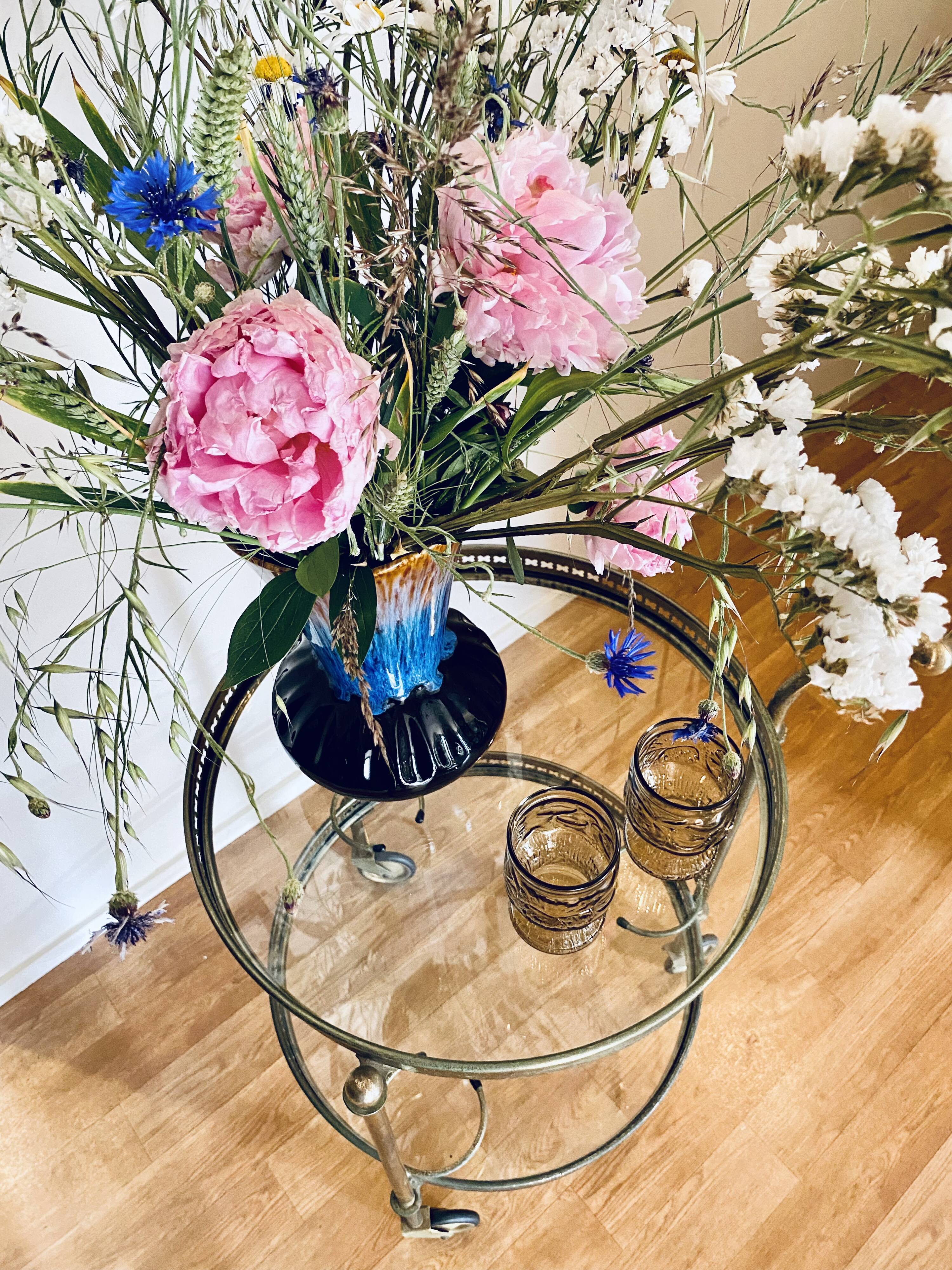 Glass and brass dessert